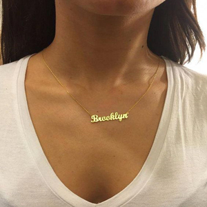 El último diseño de 316L del acero inoxidable de DIY inicial letras del alfabeto nombre personalizado collar - Product Image 2