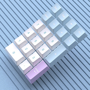 Teclado numérico de sublimación Original PBT de 21 teclas al por mayor azul cielo con interfaz USB retroiluminada <span class=keywords><strong>RGB</strong></span> para Contabilidad Financiera portátil - Product Image 3