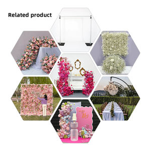 Promesse arc de mariage de haute qualité arc de fleur rose artificielle pour toile de fond de décoration de mariage - Product Image 5