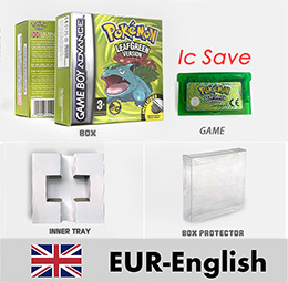 Cartouche de jeu filaire EUR English IC SAVE pour SP-Leaf Green Fire Red Ruby Emerald SAPPHIRE avec boîte, plateau et manuel - Product Image 4