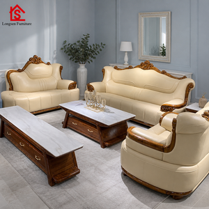 Divano Moderno <span class=keywords><strong>in</strong></span> <span class=keywords><strong>Legno</strong></span> Massello Cinese, Divano di Alta Gamma <span class=keywords><strong>in</strong></span> Vera Pelle di Prima Qualità, Comodo Arredamento per Soggiorno e Villa - Product Image 4