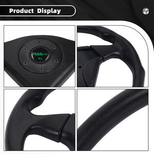 <span class=keywords><strong>Volant</strong></span> de sport de course JDM 14 pouces <span class=keywords><strong>Volant</strong></span> plat en cuir PU Volante Deportivo De Coche - Product Image 5