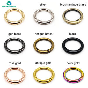 스프링 게이트 O 링 오픈 키 링 가죽 가방 핸드백 벨트 스트랩 결과 펜던트 버클 스냅 걸쇠 클립 트리거 후크 - Product Image 5