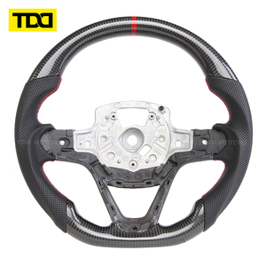 Volant de voiture en cuir et fibre de carbone personnalisé TDD adapté au volant I8 - Product Image 4