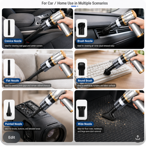 OEM ODM Custom 15KPa 65W Brushless Cordless Handheld <b>Vacuum</b> Cleaner Rechargeable 2-in-1 Air Blower Inflator for Car Home Office - Product Image 6