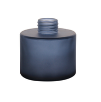 Flacon vide en verre pour aromathérapie, bouteille cylindrique noire, de 50ml, 100ml et 200ml, flacon avec raie, dispositif de diffuseur de parfum