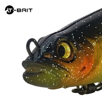 6 couleurs Aimant intégré Plomb T-tail Fish Turn Ring Double Ring Treble Hook Soft Fish 12.5cm/21g Sea Fishing Boat Road Bait