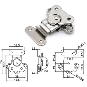 DK114-2 bướm chốt bắt hasps kẹp sử dụng trường hợp chuyến bay hộp gỗ hộp công cụ khóa ổ khóa công cụ an ninh - Product Image 4