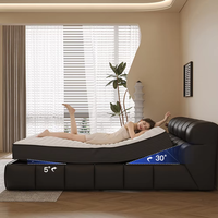 Lit en cuir bouffant chambre à coucher principale lit de mariage Double King Size 2 M lit en cuir minimaliste italien intelligent électrique double