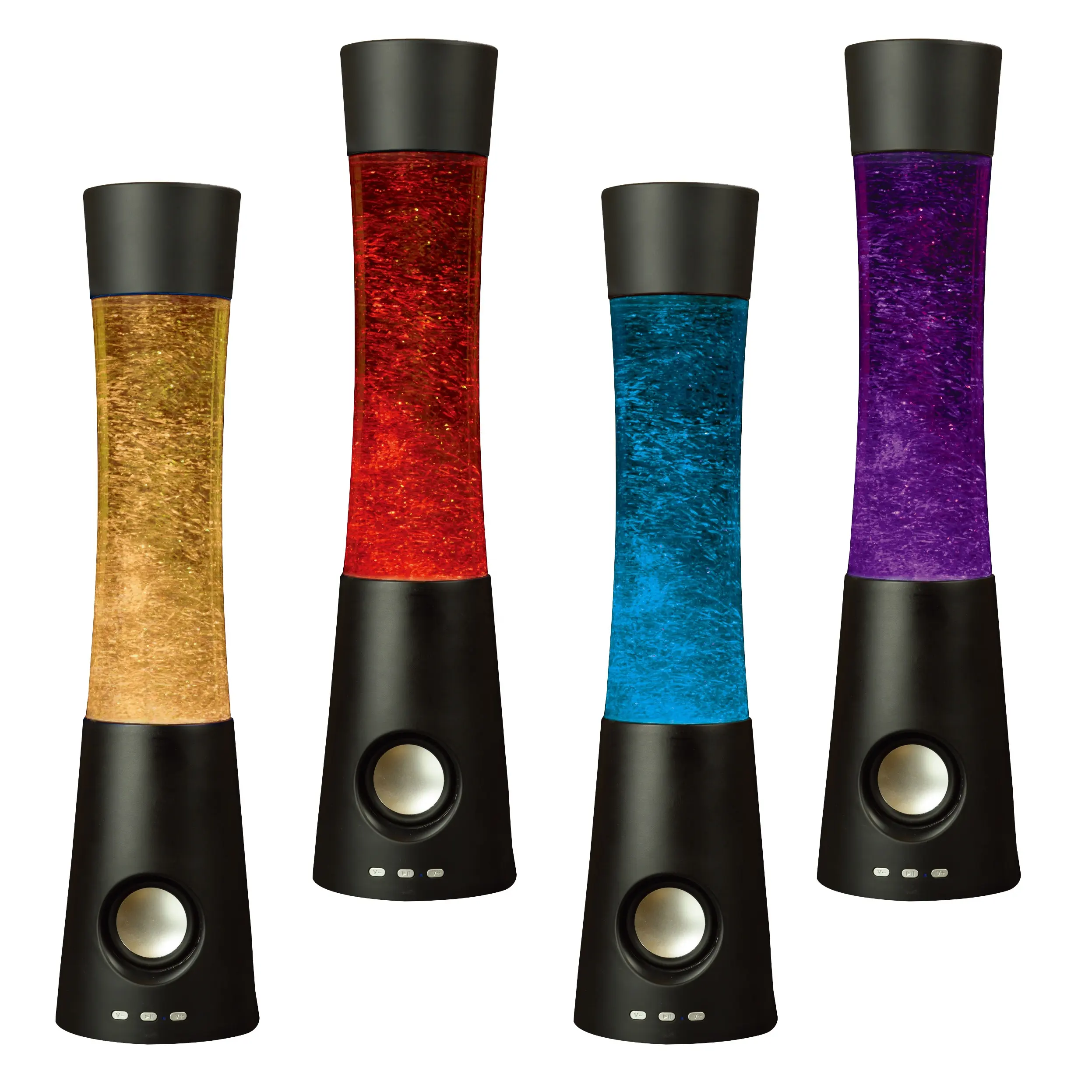 고품질 스테레오 스피커 LED RGB 색상 변경 액체 부동 이동 용암 반짝이 스피커 생활 홈 장식 용암 램프