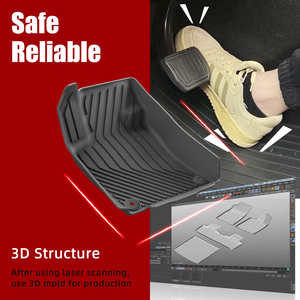 Tappetino per Bagagliaio MIPI <span class=keywords><strong>PEUGEOT</strong></span> <span class=keywords><strong>308</strong></span> 2022 Personalizzato 3D TPE Impermeabile Antiscivolo a Strisce NERO 4 Pezzi Spessore 3,5mm Per Tutte le Stagioni - Product Image 3