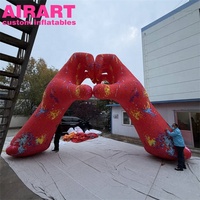 Décoration personnalisée pour la Saint-Valentin, arche gonflable en forme de cœur rouge à vendre