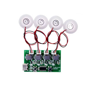Placa de control USB para humidificador DIY de cuatro pulverizadores, placas de circuito integrado para atomizador ultrasónico, placa de accionamiento ultrasónico de cuatro vías para humidificador - Product Image 2
