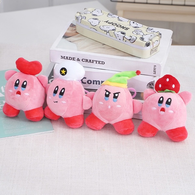 New Star Kirby Stuffed Plush Toy Cartoon Kirbys Figure Key Chain Pendant Kawaii Anime Toys Children Christmas Birthday Gift