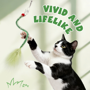 Tubo de malla elástica Genie Cat Teaser Refill Variety Pack, juguetes interactivos para gatos con forma de zanahoria, camarón, ratón, pez, <span class=keywords><strong>gusano</strong></span> y libélula - Product Image 4