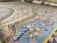 Tapis en laine tufté à la main personnalisé plat coupe fleur concepteur populaire pour le salon villa