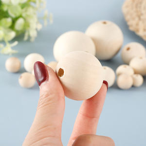 Natürliche 6-50MM Großhandel Buchenholz Lose Perlen Runde Kugel Abstands halter Perlen Halbzeug Holz perlen für die Schmuck herstellung - Product Image 4