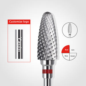 Punte Fresa per Unghie a Fiamma Yaqin da 3/32'' Lima per Unghie Acriliche Professionale per Manicure Pedicure Cuticole e Lucidatura Gel - Product Image 1