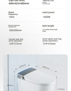 <span class=keywords><strong>WC</strong></span> intelligent personnalisable noir, gris, blanc avec bidet intégré – OEM/ODM disponible pour l'Europe, l'Amérique du Sud et le Moyen-Orient – Marque disponible - Product Image 5