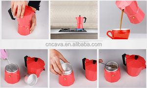Cafetera de moka expreso con filtro de aluminio de color, máquina de café con aislamiento, directa de fábrica - Product Image 6