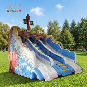 สไลเดอร์น้ำรูปเรือโจรสลัดเป่าลม WINSUN - เครื่องเล่นกลางแจ้ง วัสดุ PVC ขนาดและสีตามสั่ง - Product Image 3