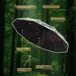 Paraguas Plegable Triple de Camuflaje, Apertura Automática, 55-61 cm, Regalo Publicitario Empresarial, Protección Solar, Resistente al Viento, para Viajes al Aire Libre - Product Image 4
