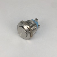 Bouton-poussoir de sécurité externe rouge, 22 mm de diamètre, 2 broches, 1NO, tête plate combinée, 250 VAC tension maximale, contrôle de porte à anneau