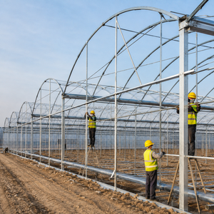 Serre multi-travées en film PE avec système de <span class=keywords><strong>gouttières</strong></span> intégré pour la production hydroponique de légumes et de fleurs - Product Image 2
