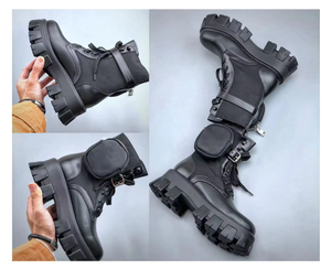 Chaussures de créateur, bottes imperméables luxueuses, bottes en cuir chaudes pour femmes, automne et hiver, vente en gros, bottes hautes pour femmes - Product Image 6