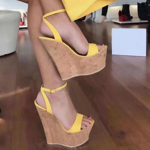 Sandalias de Tacón Alto con Plataforma en Color Frutal, Tendencia de Moda Europea, Primavera 2025 - Product Image 2