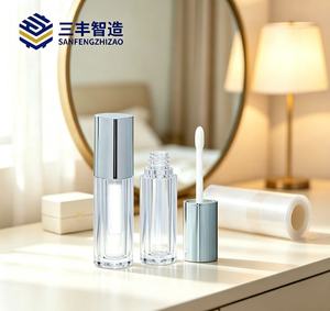 High Quality Mini Rose Golden Screw Cap <b>Lip</b> Gloss Cosmetic <b>Lip</b> Glaze Sample Trial Packaging - Product Image 3