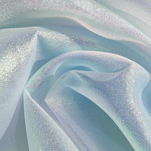 <span class=keywords><strong>Tissu</strong></span> Organza 100% Polyester Biologique Double Face Métallisé Iridescent Léger, Doux et Confortable au Toucher, Transparent pour Costumes - Product Image 5