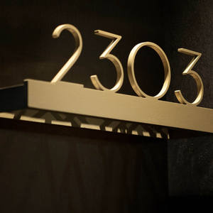 Customized <b>Led</b> Backlit Hotel Room <b>Number</b> Signage Stainless Steel <b>LED</b> Illuminate Address House <b>Number</b> Signs - Product Image 6