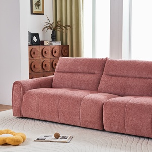 Conjunto de Sofá Seccional Cuadrado de Chenilla de 3 Plazas, Cómodo, con Patas de Madera, Relleno de Espuma, Moderno, Tapizado, para Apartamento o Villa - Product Image 4
