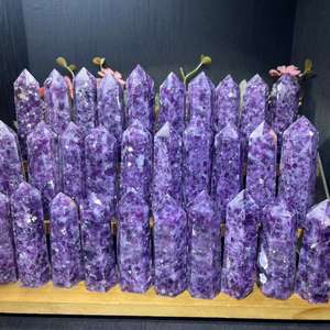 Groothandel helende stenen Lepidoliet toren natuurlijke kristal paarse mica punt voor decoratie - Product Image 4