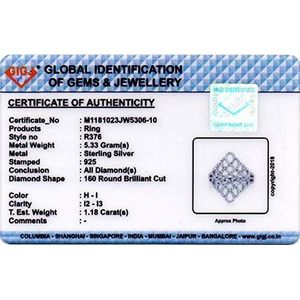 จิวเวลสปาร์คแหวนค็อกเทลเพชรเงินแท้ 925 1.04 กะรัตทรงกลมเจียระไนแบบเหลี่ยมเรขาคณิตสำหรับผู้หญิงขนาด US 8 - Product Image 4