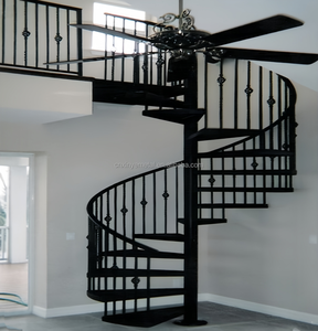 Escalera de Caracol de Hierro Forjado, Estilo Victoriano, Giratoria, Sólida, para Decoración de Construcción Residencial - Product Image 4