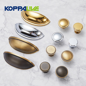 Poignées et boutons de tiroir et de porte d'armoire Koppalive Modern Brass Cup Shell Pulls 76mm Bronze antique Luxe - Product Image 1