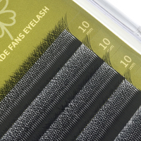Extensions de cils 5D en forme de W, fabriquées en Chine, en cheveux synthétiques noirs naturels, faites à la main