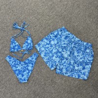 Fabricant OEM – Ensemble de maillots de bain et shorts de plage assortis pour couple, style brésilien froncé, design personnalisé, avec strings