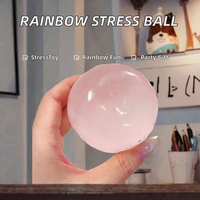 Balle anti-stress souple en gelée, arc-en-ciel, en EVA, jouet sensoriel amusant pour garçons de 14 ans et plus, cadeau d'anniversaire, soulagement de l'anxiété