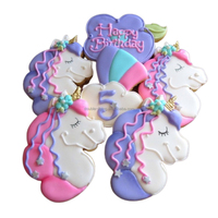 Sucre doux licorne arc-en-ciel Biscuit Fondant coupe-pâte moule et emporte-pièce pochoir modèle ensemble pour le glaçage Royal