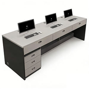 Bureau d'employé moderne et simple, mobilier de bureau adapté à plusieurs personnes travaillant <span class=keywords><strong>ensemble</strong></span> - Product Image 1