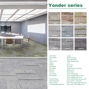 พรมไนลอนลายโมเดิร์นแบบนามธรรม ยี่ห้อ <span class=keywords><strong>Yonder</strong></span> Series ขนาด 60x60 ซม. ติดตั้งง่าย เหมาะสำหรับล็อบบี้โรงแรม - Product Image 5