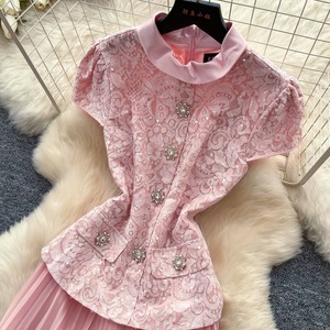 Soldes d'usine : Robe plissée élégante taille haute en dentelle, coupe ajustée, pour femme, style décontracté – Meilleure vente - Product Image 4