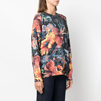 Logo personnalisé OEM & ODM Pull en tricot à impression numérique à motif floral multicolore à manches longues pour femmes