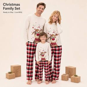 Pijamas de Bambú Personalizados para Hombre y Mujer, Conjuntos Navideños a Juego, Ropa de Dormir, Ropa de Casa, Suave y Transpirable, Algodón Modal, Venta al Por Mayor - Product Image 1