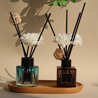 Diffuseur personnalisé OEM, ensemble de diffuseurs à bâtonnets faits à la main avec bâtonnets en fibre de rotin, ensemble de diffuseurs décoratifs pour la maison, cadeau avec logo