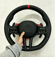 Volante Deportivo Personalizado de Fibra de Carbono para BMW M3 G80 M4 G82 M5 F90 M8 X3m X4m X5m X6m G30 G20 G05, en Cuero y Alcántara