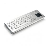 Kiosque d'information en libre-service extérieur, en acier inoxydable résistant aux rayures, clavier industriel en métal 304 avec pavé tactile